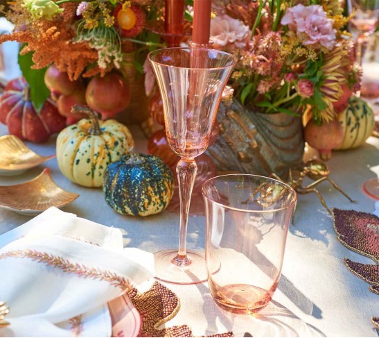Ophelia Wine in Blush, Set of 4