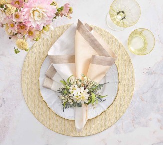Herringbone Placemat in Butter, Set of 4