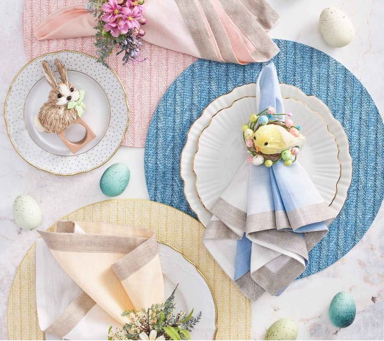 Herringbone Placemat in Butter, Set of 4