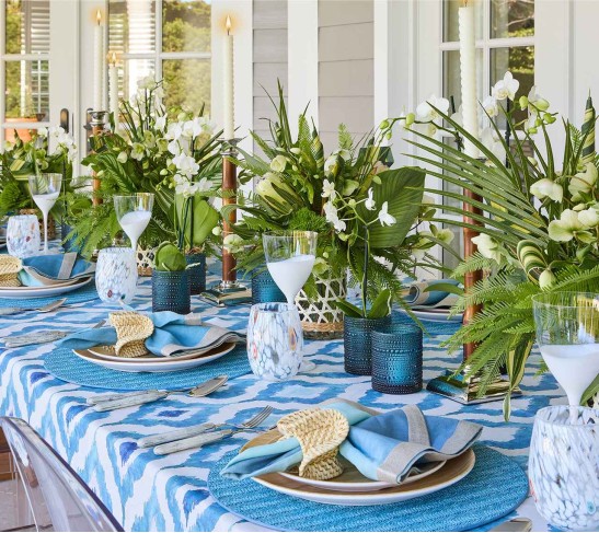 Herringbone Placemat in Indigo, Set of 4