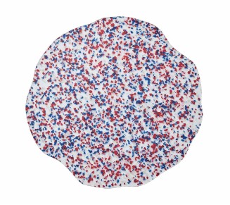 Sprinkles Placemat in Red & Navy, Set of 4