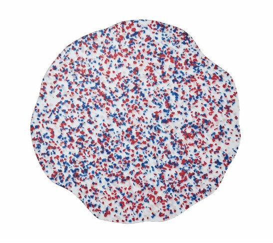 Sprinkles Placemat in Red & Navy, Set of 4