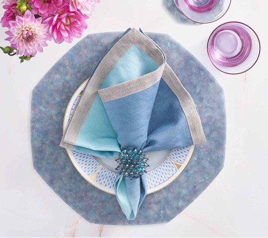 Gem Placemat in Blue, Set of 4