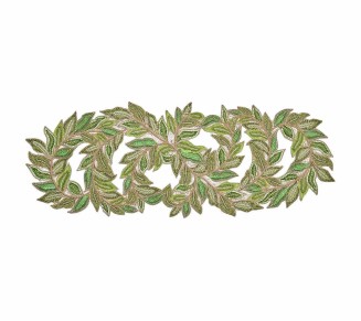 Trellis Runner in Green & Gold
