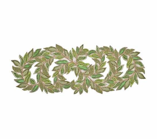 Trellis Runner in Green & Gold