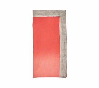 Dip Dye Napkin in Coral & Salmon, Set of 4