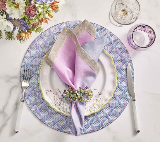 Dip Dye Napkin in Lilac & Periwinkle, Set of 4