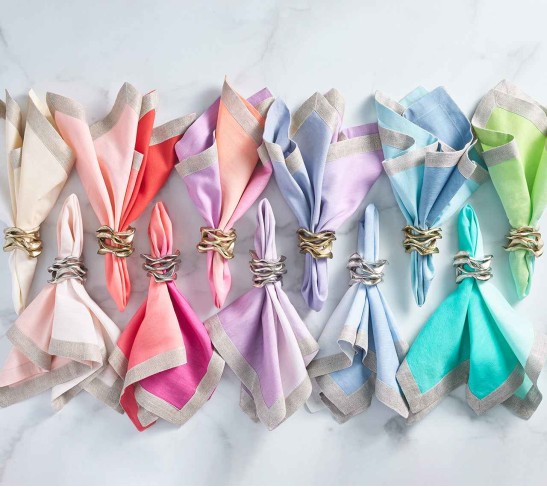 Dip Dye Napkin in Lilac & Periwinkle, Set of 4