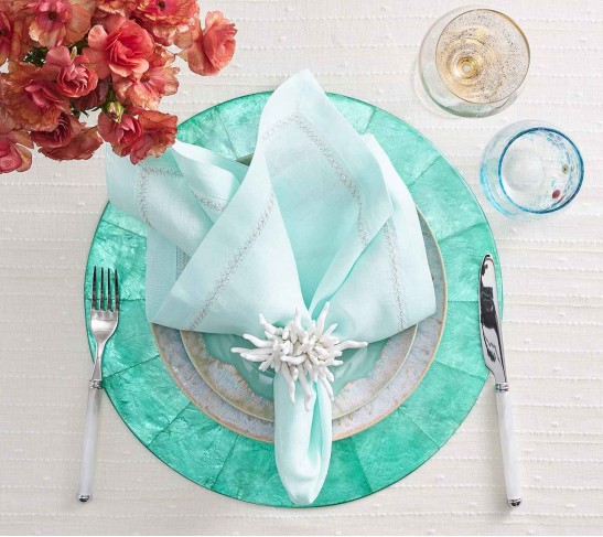 Classic Napkin in Seafoam, Set of 4