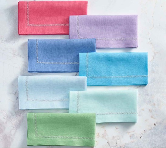 Classic Napkin in Sky, Set of 4