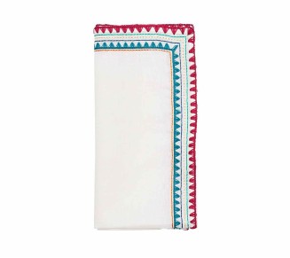 Frolic Napkin in White & Multi, Set of 4