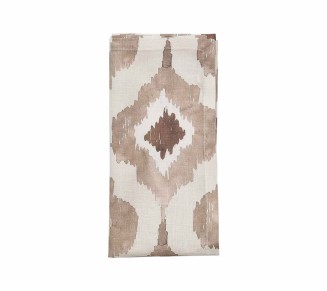 Watercolor Ikat Napkin in Taupe, Set of 4