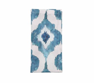Watercolor Ikat Napkin in Blue, Set of 4