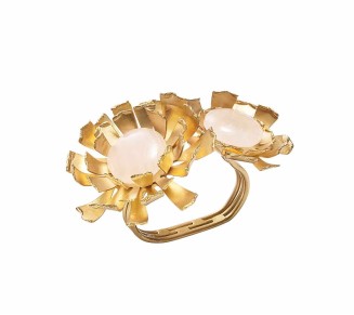 Marigold Napkin Ring in Gold, Set of 4
