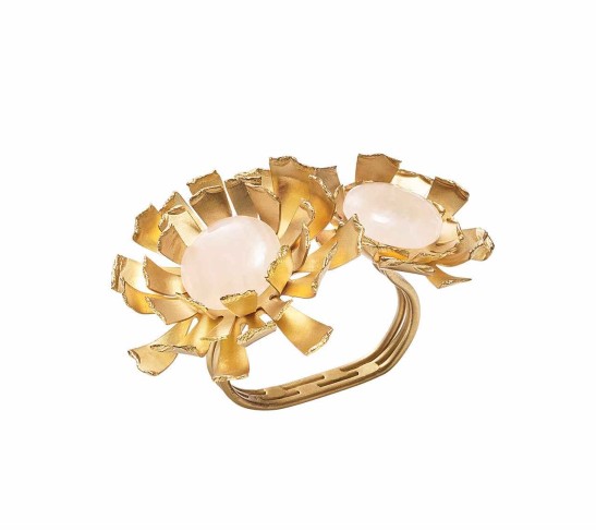 Marigold Napkin Ring in Gold, Set of 4