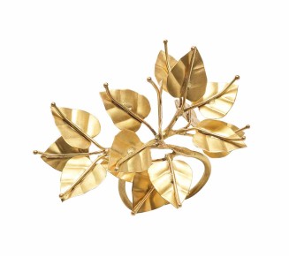 Bougainvillea Napkin Ring in Gold, Set of 4