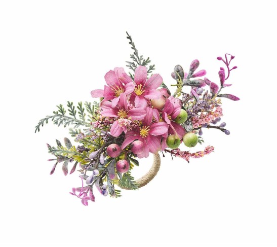 Garden Party Napkin Ring in Lilac, Set of 4