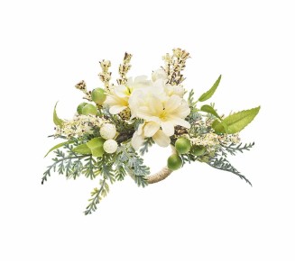 Garden Party Napkin Ring in Yellow, Set of 4