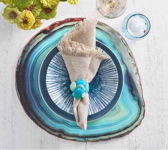 Azure Placemat in Turquoise, Set of 4