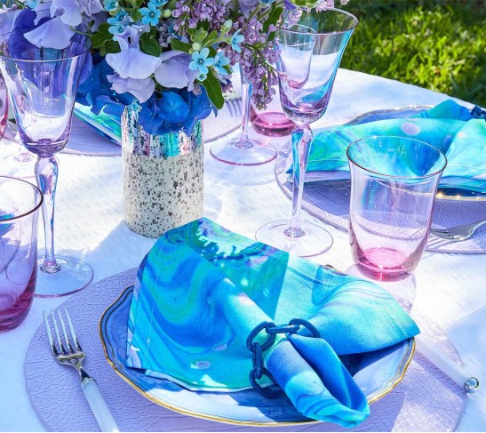 Croco Placemat in Lilac, Set of 4