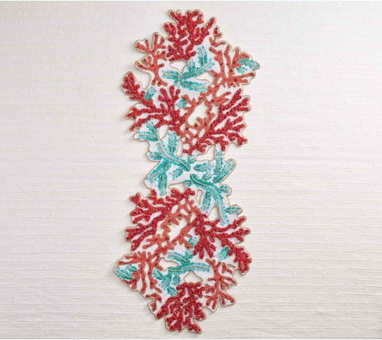 Coral Spray Runner in Coral & Turquoise
