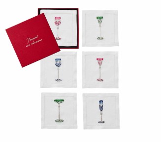 Tsar Cocktail Napkin in Multi, Set of 6 in a Gift Box