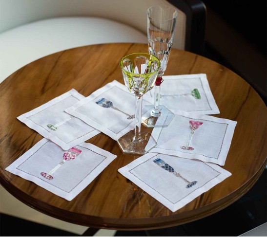 Tsar Cocktail Napkin in Multi, Set of 6 in a Gift Box