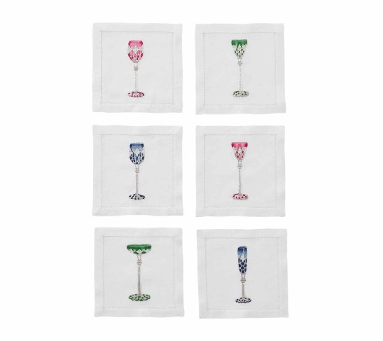 Tsar Cocktail Napkin in Multi, Set of 6 in a Gift Box