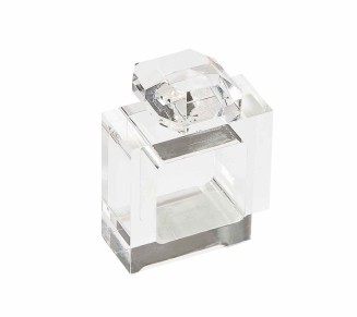 Gem Napkin Ring in Clear, Set of 4 in a Gift Box