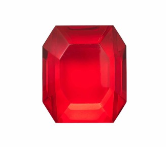 Octogone Napkin Ring in Red, Set of 4 in a Gift Box
