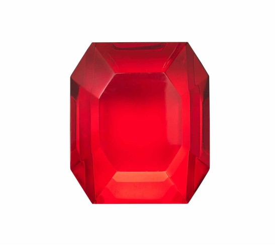 Octogone Napkin Ring in Red, Set of 4 in a Gift Box