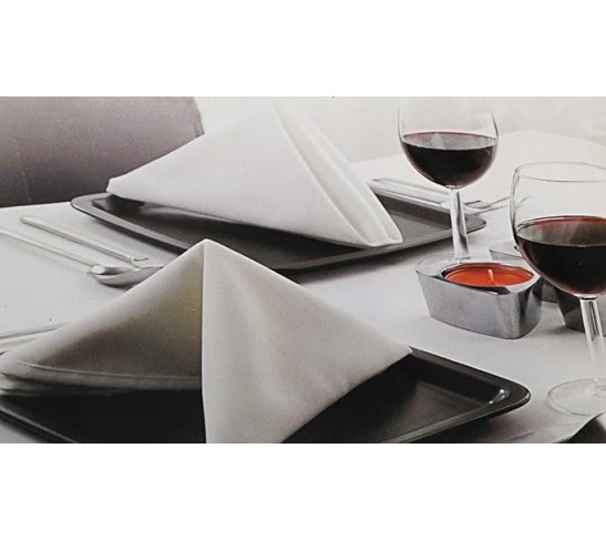 Inc. Tablecloth Linen 144Pack Softness 100% Polyester White Dinner Napkins HEMED Edges Commercial Grade