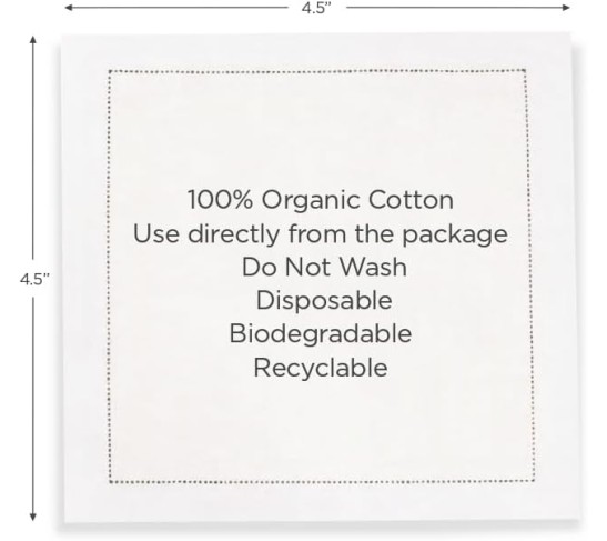 Cotton Cocktail Napkins, Beverage Napkin, Bar Napkin, Party Napkins, Small Napkins, Napkins for Events, Holidays, Weddings, Parties 4.5" x 4.5" - Single Use (50 x) White