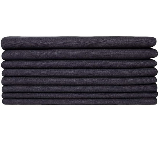 8 Piece 21 in Wide x 21 in Long Beautiful Black Dinner Napkins Classic Style Solid Color Attractive Soft Elegant Square Shaped Casual Dinner Napkins Set