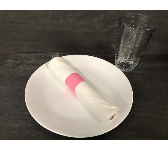 Raise Self-Adhesive Napkin Bands (6" x 1.5") (Watermelon Pink, Pack of 20,000)