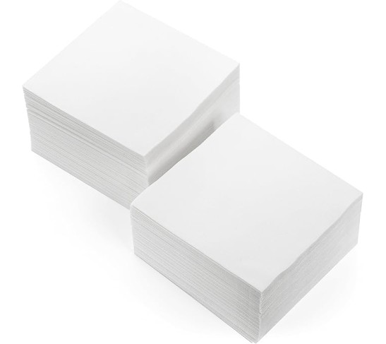 Cocktail Napkins-Disposable Beverage/Bar Napkins-White Linen-Like Square Napkins-Eco-Friendly & Compostable-Everyday Use, Party or Wedding 4.75inch x 4.75inch (100 Count, White)