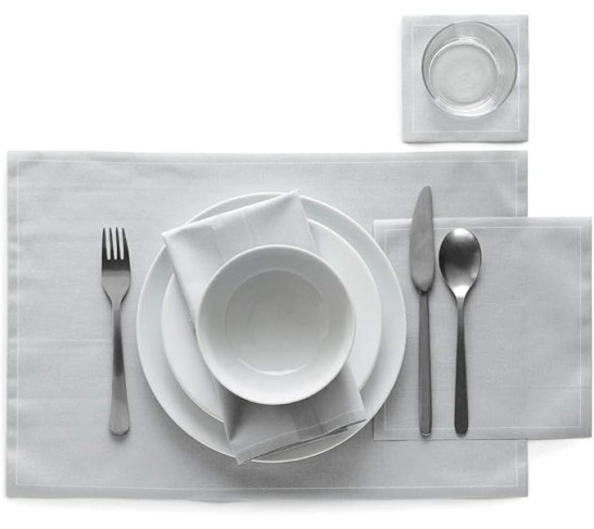 Cocktail Napkins, Reusable Cotton Napkins Roll 4.5 x 4.5 IN (100 Napkins, Pearl Grey)