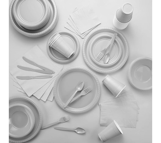 Cocktail Napkins Disposable, Silver Beverage Napkins Soft and Absorbent Paper Napkins for Dinner, Party, Wedding, Or Every Day Use, 5” x 5” 2 Ply Party Napkins, Pack of 100 - By 
