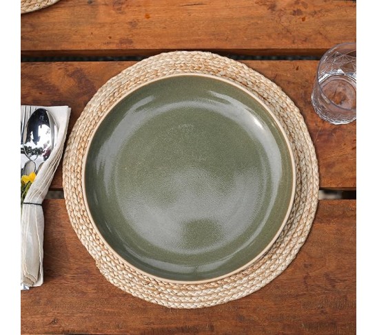 Round Placemats Set of 12 - Jute Placemats for Boho Dining - Woven Mats for Table Décor