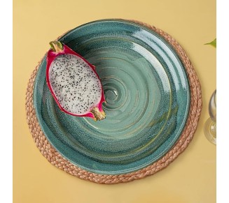 Round Placemats Set of 12 - Jute Placemats for Boho Dining - Woven Mats for Table Décor
