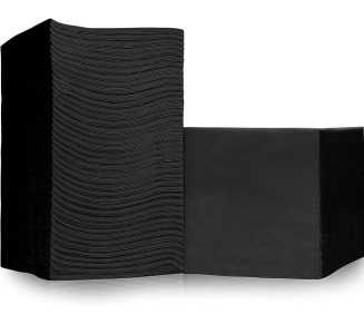 500 Pack Cocktail Napkins Paper - Quality 3-Ply Black Beverage Napkins - Restaurant, Event, Bar Napkins - Perfect Size Dessert Napkins - Party Napkins Bulk - Elegant Wedding Napkins Disposable