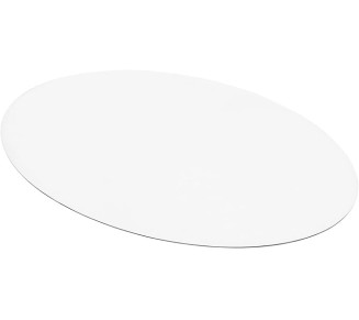 Clear Placemats Set of 6, USA Made, Safe, 13 x 19 Inch Oval, 2mm Thick Ultra Clear Smooth Vinyl, Table Mats, Plastic Placemats for Kitchen Table, Dry Erase Place Mat