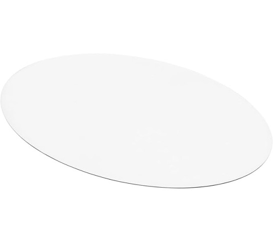 Clear Placemats Set of 6, USA Made, Safe, 13 x 19 Inch Oval, 2mm Thick Ultra Clear Smooth Vinyl, Table Mats, Plastic Placemats for Kitchen Table, Dry Erase Place Mat