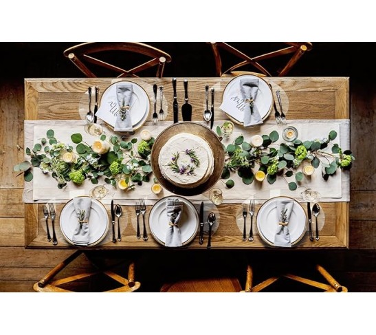 Clear Placemats Set of 6, USA Made, Safe, 13 x 19 Inch Oval, 2mm Thick Ultra Clear Smooth Vinyl, Table Mats, Plastic Placemats for Kitchen Table, Dry Erase Place Mat