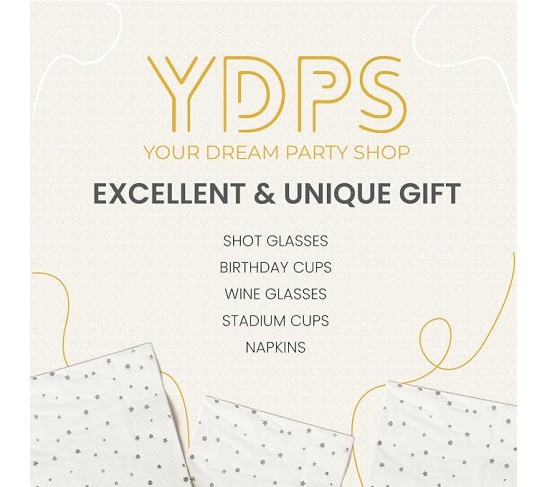 White and Silver Cocktail Napkins – Set of 100 Disposable Party Napkins, Paper Star Confetti Design, Perfect for Weddings and Events
