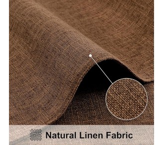 Brown Cloth Placemats Set of 10 – Cotton Linen Blend Washable Farmhouse Dining Table Mats for Indoors & Outdoors, Easy to Clean, 13 x 19 Inch