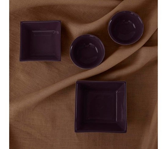 100% Pure Linen Dinner Napkins and Tablecloth Combo - Brown, Linen Cloth Fabric Napkins 20 x 20 Inch, Set of 4 and Tablecloth 60 x 108 Inch - Classic Hemstitch