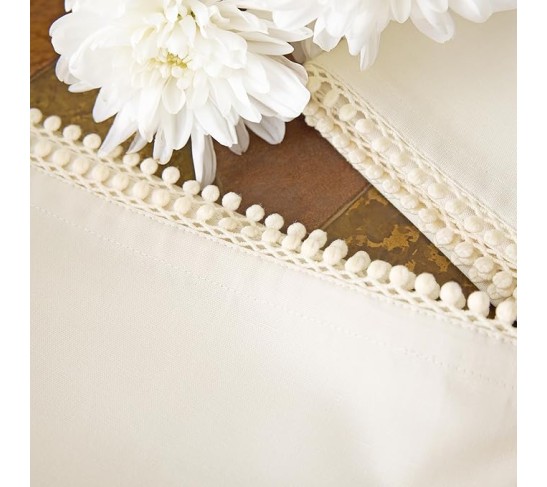 Linen Cloth Napkins Set of 4 – Decorative Cotton Linen Dinner Napkins 20 x 20 Inch for Spring, Easter – Machine Washable Fabric – Maddie